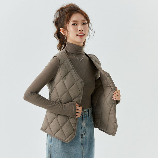 Chaleco Corto de Terciopelo para Otoño e Invierno Mujer - Image 10