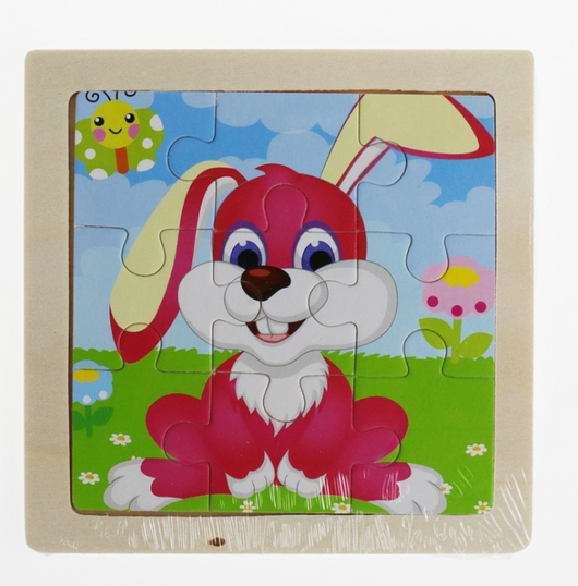 Puzzle de Madera 3D Animales Infantil 9 Piezas con Diseño de Dibujos Animados - Image 45