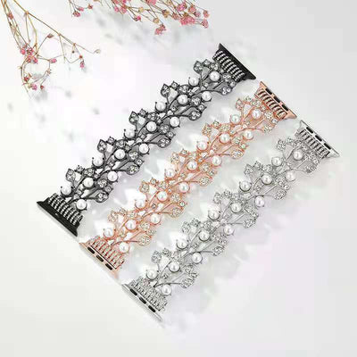 Pulsera Inteligente Pearl Diamond con Correa de Hoja