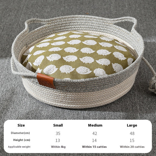 Cama Tejida para Gatos con Diseño Adorable de Hilo de Algodón - Image 6