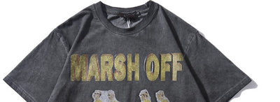 Camiseta Holgada Hip-Hop con Estampado Urbano Tendencia - Image 3