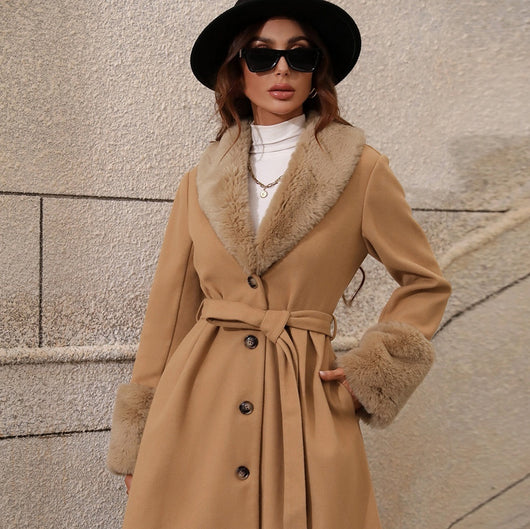 Abrigo Tipo Trench Cardigan para Mujer con Solapa y Cierre Simple - Image 4