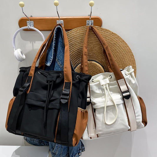 Bolso de Gran Capacidad con Contraste de Colores