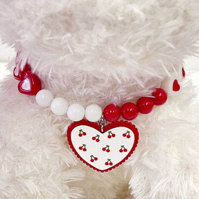 Collar para Perro con Cuentas de Corazón Rojo - Image 10