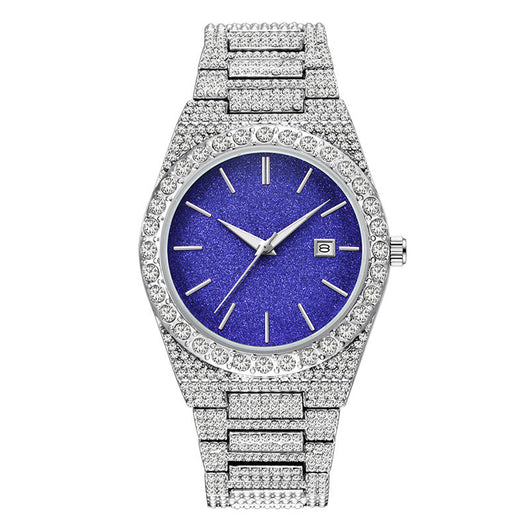 Reloj de Cuarzo para Hombre con Calendario y Diamantes - Image 10