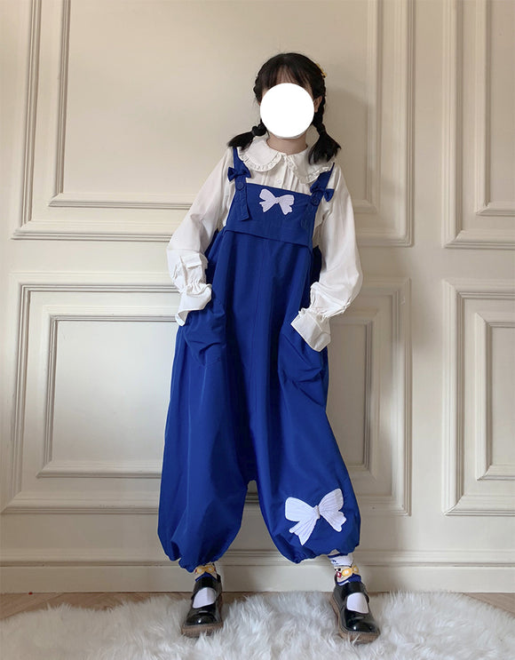 Pantalones Holgados con Lazo Delantero para Mujer