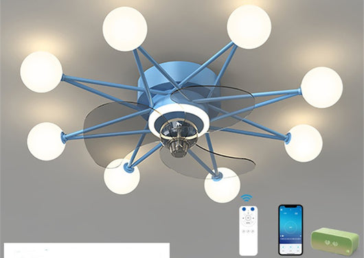 Ventilador de Techo Nórdico con Luces LED Estrelladas para Sala y Comedor - Image 10