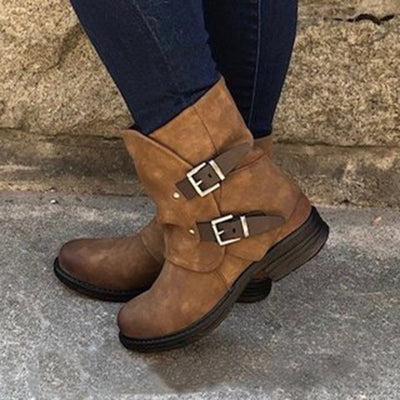 Botas Martin con Cierre Lateral y Hebilla