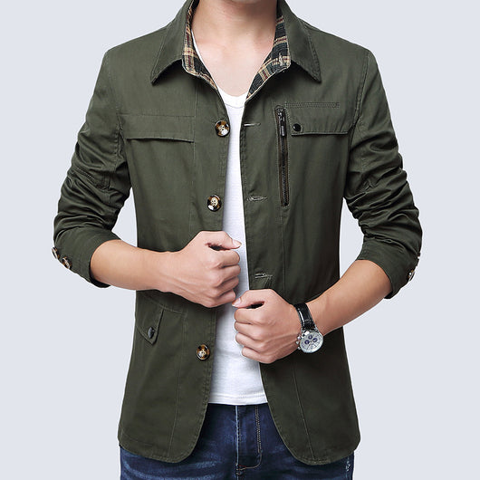 Chaqueta Slim Fit para Hombre - Diseño Minimalista y Versátil