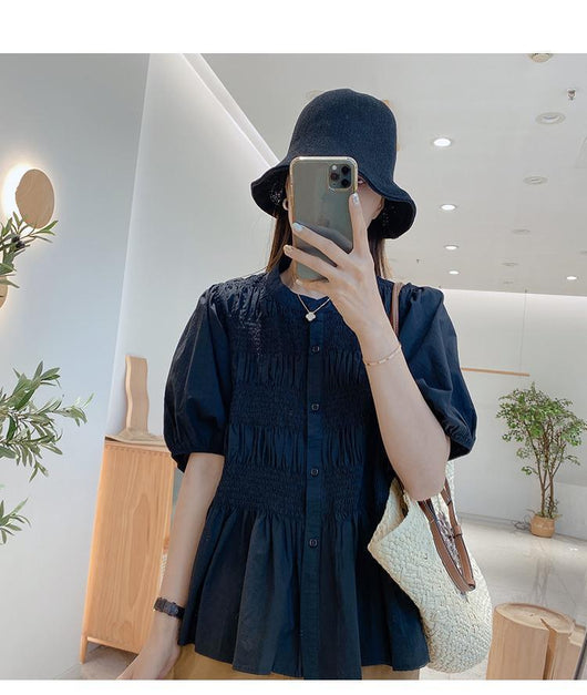 Blusa Suelta Reductora de Manga Corta para Mujer - Verano - Image 15