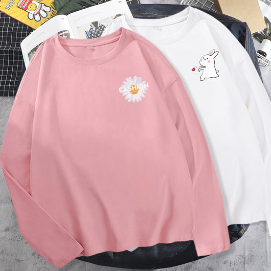 Camiseta de Algodón de Manga Larga para Mujer - Image 41