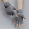 Guantes Deportivos de Ante sin Dedos para Hombre con Forro Cálido