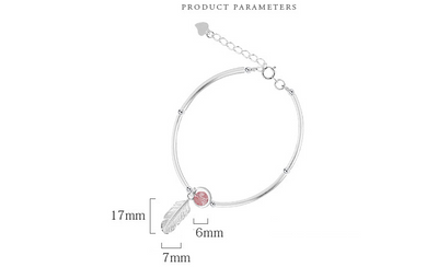 Pulsera Colgante de Pluma y Fresa - Image 6