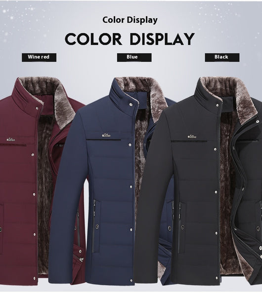 Abrigo Acolchado de Algodón para Papá - Chaqueta Cálida Otoño Invierno - Image 23