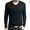 Camiseta Slim Fit Hombre Colores Sólidos Primavera Otoño