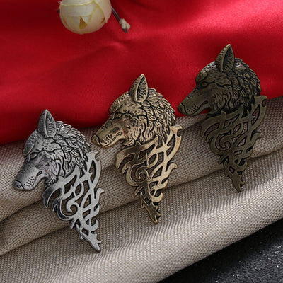 Broche Vintage Punk Lobo para Hombre - Pin de Solapa Elegante para Traje y Camisa - Image 6