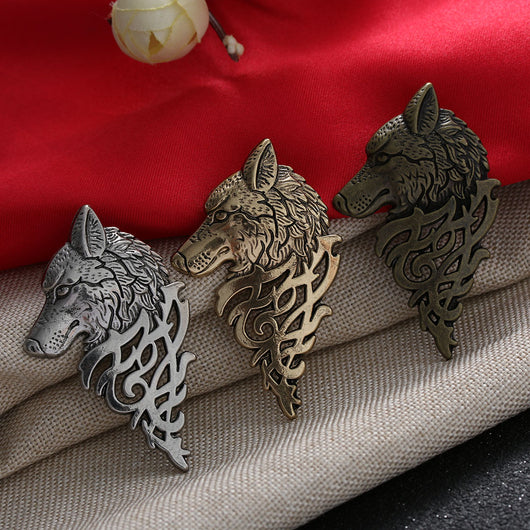 Broche Vintage Punk Lobo para Hombre - Pin de Solapa Elegante para Traje y Camisa - Image 6