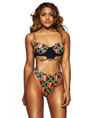 Bikini de Cintura Alta con Estampados Múltiples - Image 7