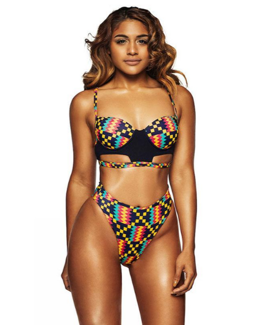 Bikini de Cintura Alta con Estampados Múltiples - Image 7