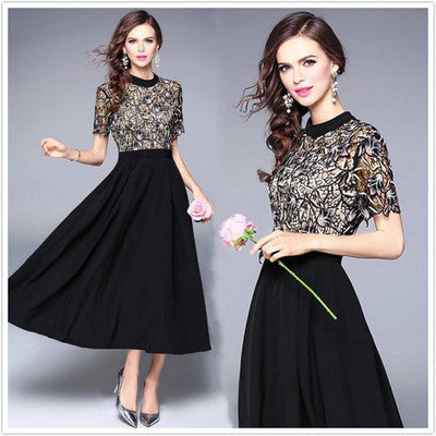 Blusa de Encaje Elegante Manga Corta Premium
