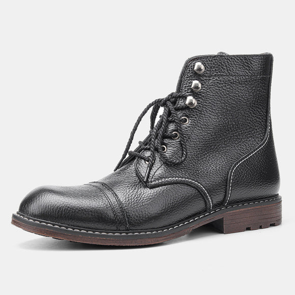 Botas Martin de Cuero Gamuza Premium con Detalles de Trabajo
