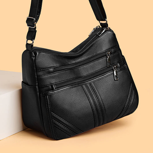 Bolso Crossbody de Cuero Suave Texturizado para Mujer - Image 4