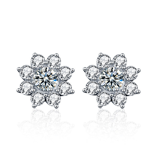 Aretes de Plata S925 Hipoalergénicos con Diseño de Flor - Image 5
