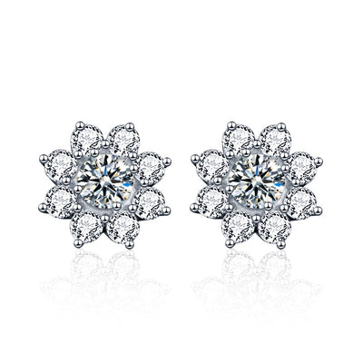 Aretes de Plata S925 Hipoalergénicos con Diseño de Flor - Image 5