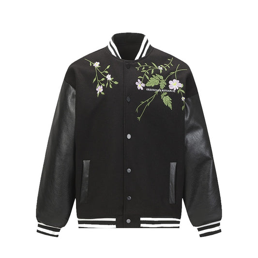 Chaqueta Retro Americana con Bordado Floral para Hombre - Image 2