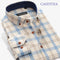 Camisa Manga Larga Cuadros Algodón Hombre Estilo Coreano Slim Casual