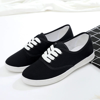 Zapatillas de Lona con Cordones Estilo Coreano Blancas para Estudiantes - Image 8