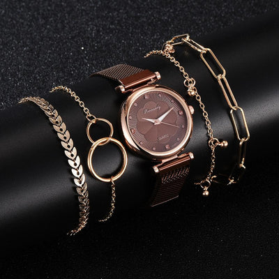 Reloj de Pulsera con Malla de Aleación