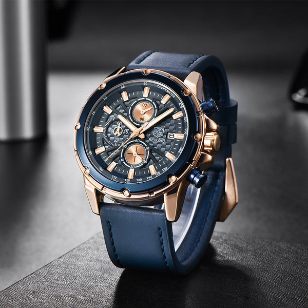 Reloj Multifunción Binya para Hombre - Cuarzo Resistente