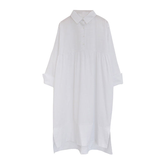 Vestido Camisero Holgado Talla Grande Manga Larga para Mujer - Image 6
