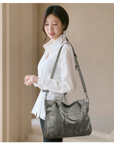 Bolso Bandolera de Cuero Genuino Vintage para Mujer - Image 10