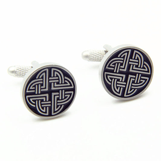 Gemelos de Negocios para Hombre Perla Blanca Plateada
