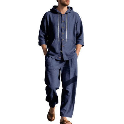 Conjunto Casual de Sudadera con Capucha y Pantalón para Hombre - Image 42
