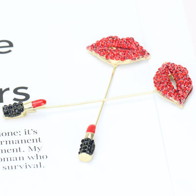 Broche Labial Diamante Rojo Brillante - Image 3