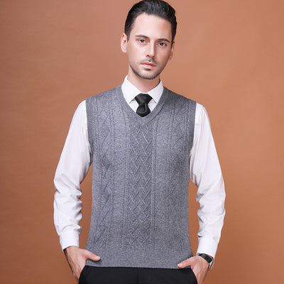 Chaleco de Lana V-Neck para Hombre - Elegancia sin Mangas - Image 12