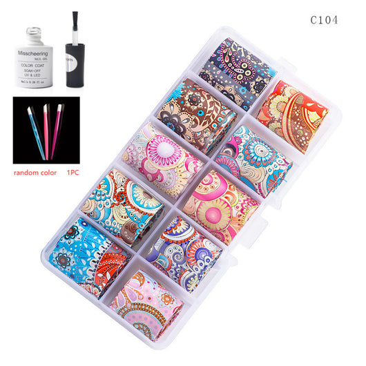 Set de 12 Láminas Decorativas para Uñas - Transferencias Nail Art - Image 47