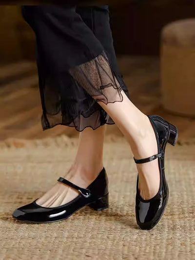 Zapatos de Tacón Grueso Elegantes con Suela Suave para Mujer - Image 9