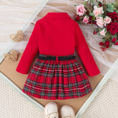 Conjunto Elegante de Otoño e Invierno para Niñas con Falda Plisada de Manga Larga - Image 28