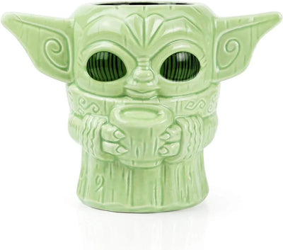 Taza Geeki Tikis Baby Yoda – Star Wars The Mandalorian, estilo tiki, cerámica coleccionable, 473 ml, producto oficial - Tekeno