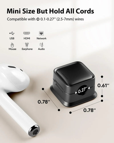 Set de 8 organizadores magnéticos para cables – Adhesivo fuerte Costop, fácil apertura, ideal para organizar cables de carga en hogar, oficina, auto y escritorio - Tekeno