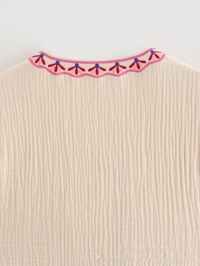 Chaleco Casual Reversible de Diseño Francés con Bordado Bicolor - Image 14
