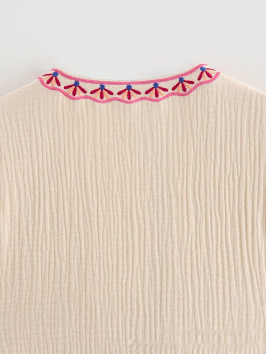 Chaleco Casual Reversible de Diseño Francés con Bordado Bicolor - Image 14