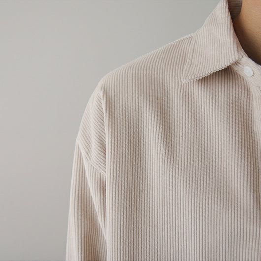 Camisa de Pana Manga Larga para Hombre - Abrigo Casual - Image 4