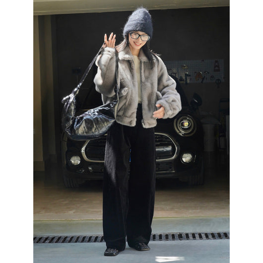 Pantalones Casuales Rectos Cómodos para Mujer con Abrigo Térmico - Image 4