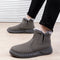 Botas de Inverno Masculinas com Design V Cutout e Forro de Pelúcia