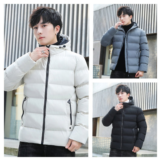 Abrigo Acolchado con Capucha para Hombre - Forro Polar Otoño Invierno - Image 2